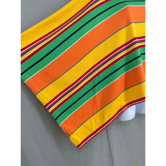 Vintage Ralph Lauren Poncho Womens Medium Yellow Striped Festival Western Aztec - Picture 3 of 6